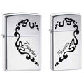 Zippo Lighter - Together Forever 2 Lighter Set High Polish Chrome - Lighter USA