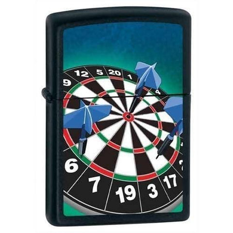 Zippo Lighter - Dartboard Black Matte - Lighter USA