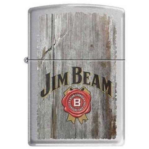 Zippo Lighter - Jim Beam Brushed Chrome - Lighter USA