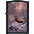 Zippo Lighter - Blaylock The Lone Bull Elk Black Matte - Lighter USA