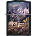 Zippo Lighter - Blaylock Spirit of the Flame Black Matte - Lighter USA