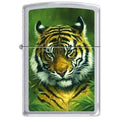 Zippo Lighter - Picken's Tiger Satin Chrome - Lighter USA