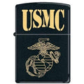 Zippo Lighter - USMC Black Matte - Lighter USA