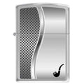 Zippo Lighter - Pipe Lighter Checkered Brushed Chrome - Lighter USA