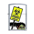 Zippo Lighter - Zombies Ahead Street Chrome - Lighter USA