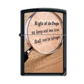 Zippo Lighter - Right of the People Black Matte - Lighter USA