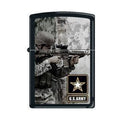 Zippo Lighter - Army Soldier Black Matte - Lighter USA