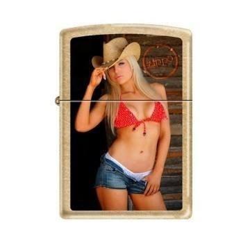 Zippo Lighter - Sexy Cowgirl Gold Dust - Lighter USA