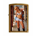 Zippo Lighter - Sexy Cowgirl White Top White Toffee - Lighter USA