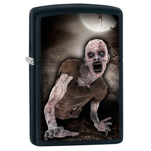 Zippo Lighter - Zombie & Moon Black Matte - Lighter USA