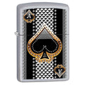 Zippo Lighter - Ace of Spades Satin Chrome - Lighter USA