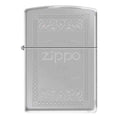 Zippo Lighter - Logo Fancy High Polish Chrome - Lighter USA