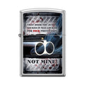 Zippo Lighter - The Door Was Locked For Your Protection Satin Chrome - Lighter USA