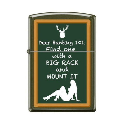 Zippo Lighter - Hunting 101 Green Matte Zippo Zippo   