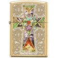 Zippo Lighter - Cross Fuzion Hi Polished Brass - Lighter USA