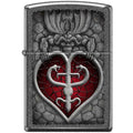 Zippo Lighter - Gargoyle And Heart Iron Stone - Lighter USA