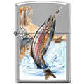 Zippo Lighter - Trout Brushed Chrome - Lighter USA