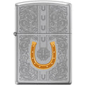 Zippo Lighter - Dazzling Horseshoe High Polish Chrome - Lighter USA