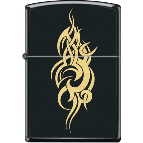 Zippo Lighter - Tribal Tattoo Black Matte - Lighter USA