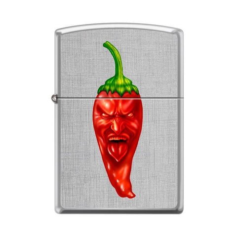 Zippo Lighter - Hot Red Pepper Linen Weave - Lighter USA