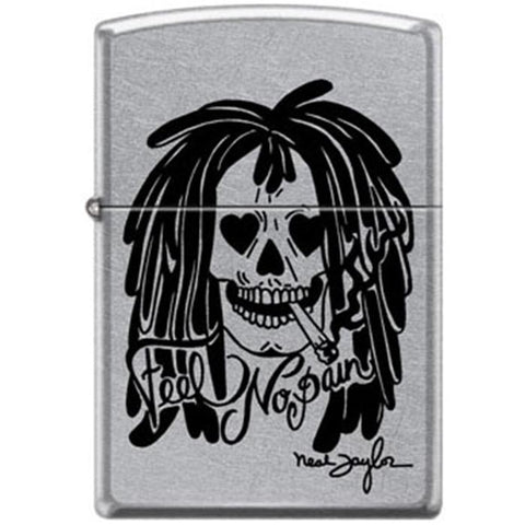 Zippo Lighter - Neal Taylor Feel No Pain Street Chrome - Lighter USA