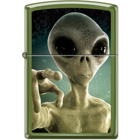 Zippo Lighter - Alien Green Moss - Lighter USA