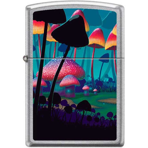 Zippo Lighter - Magic Mushrooms Street Chrome - Lighter USA