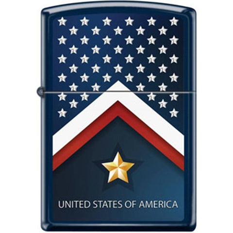 Zippo Lighter - Stars and Stripes Navy Matte - Lighter USA