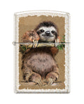 Zippo Lighter - Cute Sloth Mercury Glass Finish - Lighter USA