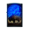 Zippo Lighter - Black Light Bison - Lighter USA