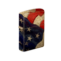 Zippo Lighter - All over American Flag Brass Finish - Lighter USA