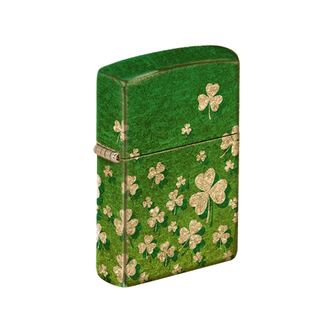 Zippo Lighter - Ombre Green Shamrock Brass Finish - Lighter USA