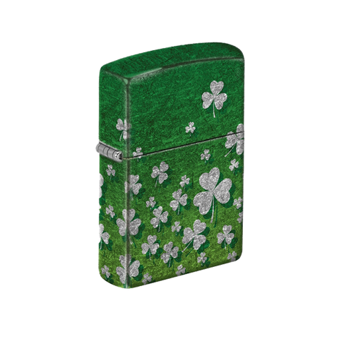 Zippo Lighter - Ombre Green Shamrock Chrome Finish - Lighter USA