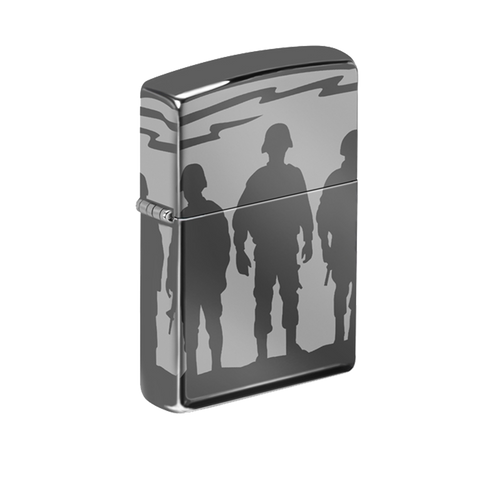 Zippo Lighter - US Soldiers Silhouette