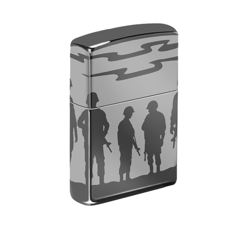 Zippo Lighter - US Soldiers Silhouette