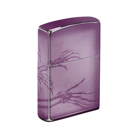 Zippo Lighter - Zombie Skeletons Purple Finish - Lighter USA