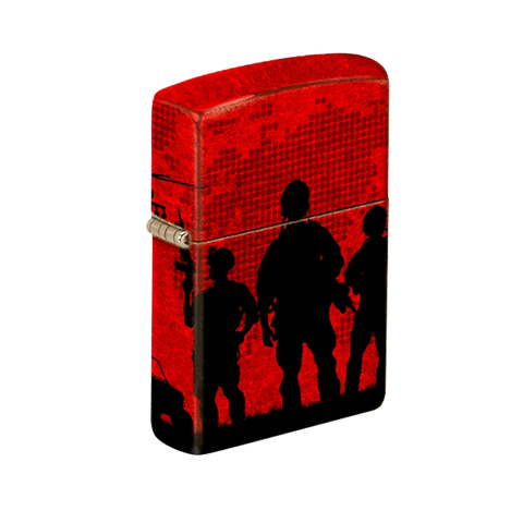 Zippo Lighter - Soldiers Red Sky - Lighter USA