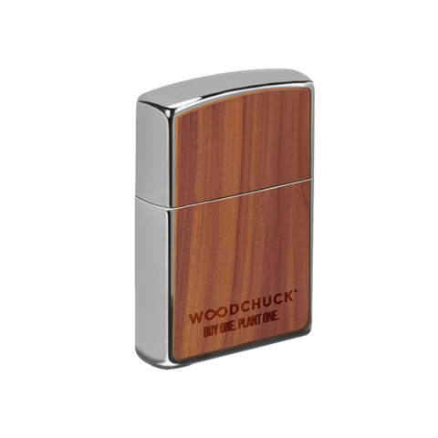 Zippo Lighter - Woodchuck Dragon on Cedar - Lighter USA