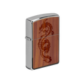 Zippo Lighter - Woodchuck Dragon on Cedar - Lighter USA