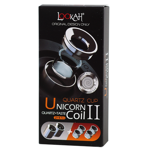 Lookah Unicorn Coils - 2ct Atomizers and 4ct Quartz Dish - Lighter USA