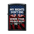 Zippo Lighter - My Rights Don't End - Lighter USA