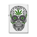 Zippo Lighter - Black Light Cannabis Sugar Skull - Lighter USA