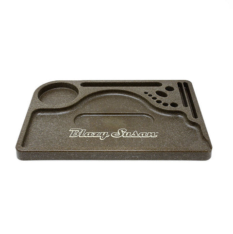 Blazy Susan Hemp Plastic Rolling Tray - Lighter USA