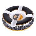 Cohiba Circle Ceramic Ashtray 4 Cigar Holder - Black - Lighter USA