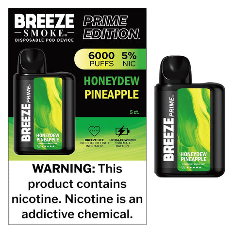 Breeze Prime Disposable Vape - 6000 Puffs - Lighter USA