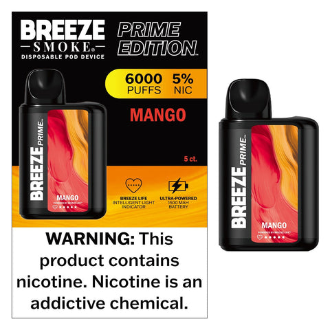 Breeze Prime Disposable Vape - 6000 Puffs - Lighter USA