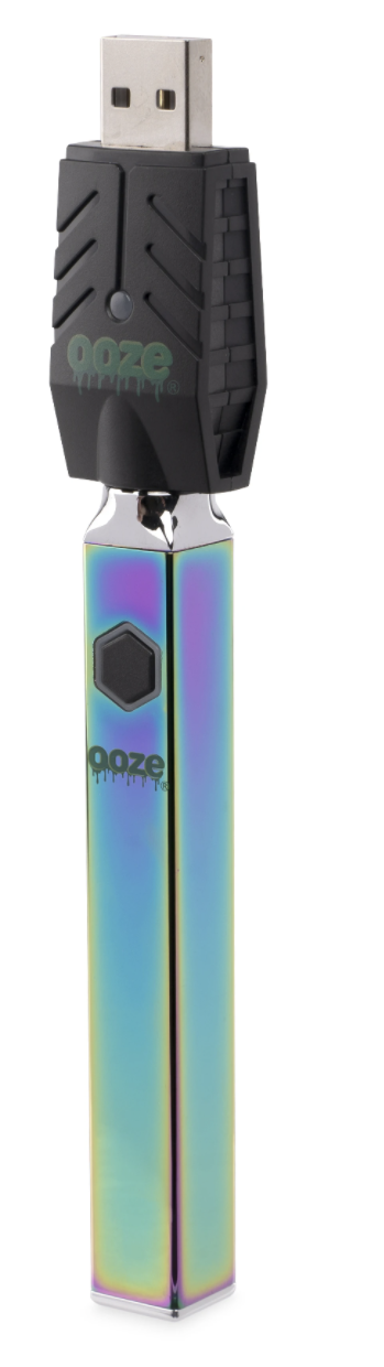 Ooze Quad 510 Thread 500 mAh Square Vape Pen Battery + USB Charger - Lighter USA