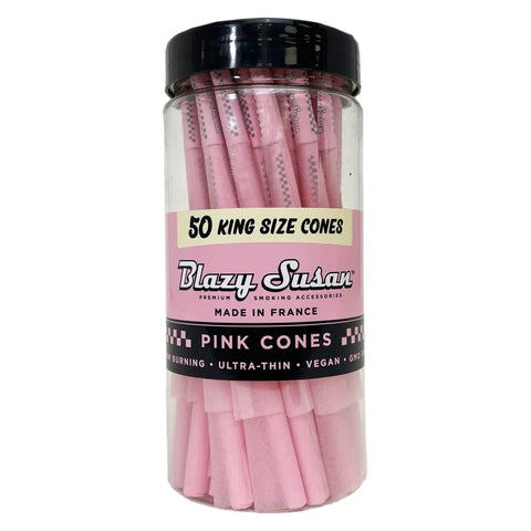 Blazy Susan King Size Pre-Rolled Cones - 50 Count - Lighter USA