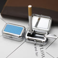 Ashtray with Lockable Lid Portable Metal Desktop Ash Case Outdoor Pocket Ashtray - Lighter USA