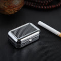 Ashtray with Lockable Lid Portable Metal Desktop Ash Case Outdoor Pocket Ashtray - Lighter USA